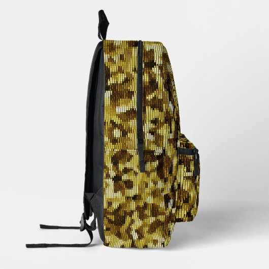 Grüne Schlange digitale Camouflage futuristisch Bedruckter Rucksack (Links)