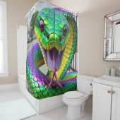 Grüne Schlange Duschvorhang (Beispiel)