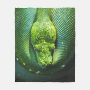 GRÜNE SCHLANGE FLEECEDECKE