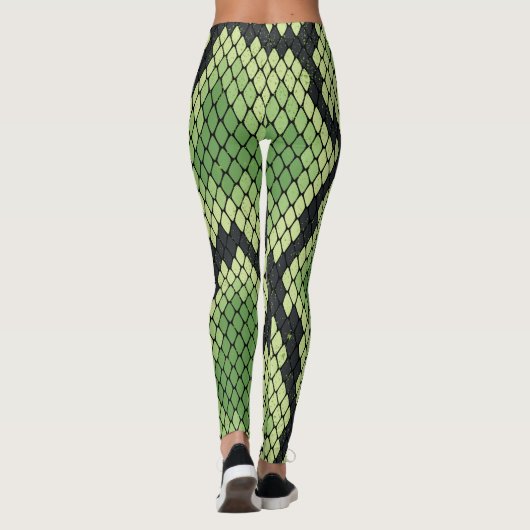 Grüne Schlange Leggings (Rückseite)