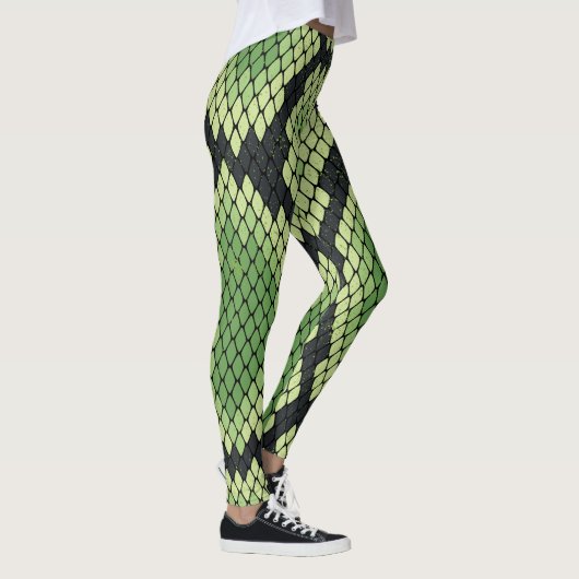 Grüne Schlange Leggings (Rechts)