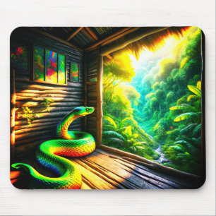 Grüne Schlange Mousepad