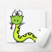 Grüne Schlange Mousepad (Mit Mouse)