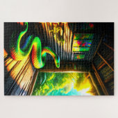 Grüne Schlange Puzzle (Horizontal)