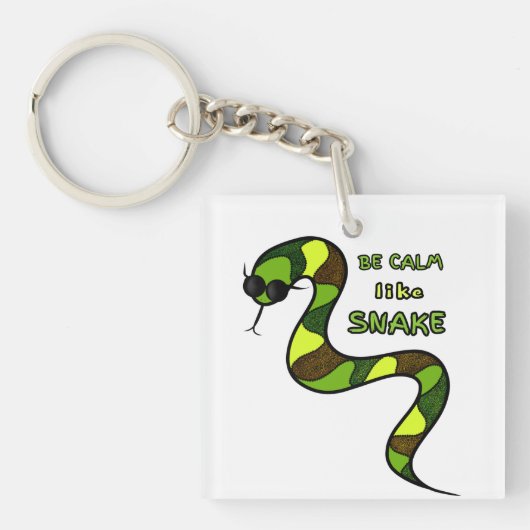 Grüne Schlange Schlüsselanhänger (Vorderseite)