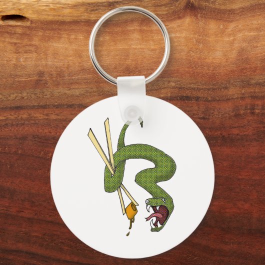 Grüne Schlange Schlüsselanhänger (Vorderseite)