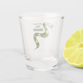 Grüne Schlange Schnapsglas (Rückseite)