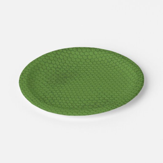 Grüne Schlange Skin Textur Pappteller (Schrägansicht)