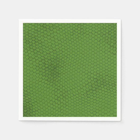 Grüne Schlange Skin Textur Serviette (Vorderseite)