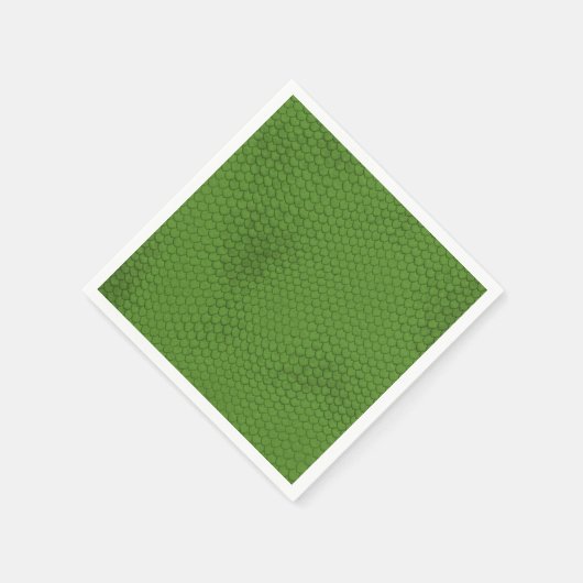 Grüne Schlange Skin Textur Serviette (Ecke)