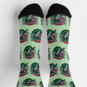 Grüne Schlange Socken (Oben)
