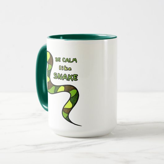 Grüne Schlange Tasse (Vorderseite Links)