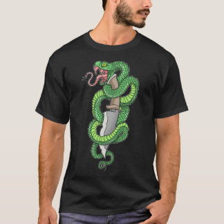 Grüne Schlange und Dagger antike T-Shirt