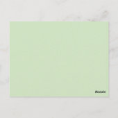 Grüne Schlängellinien Postkarte (Rückseite)