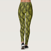 Grüne Schlangen-Skalen Leggings (Rückseite)
