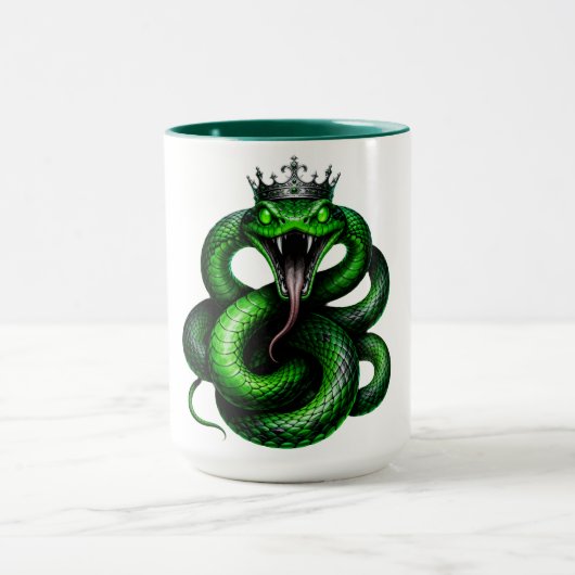 Grüne Schlangenkronen-Kaffeetasse Tasse (Zentrum)