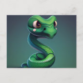 Grüne Schlangenpostkarten Postkarte (Vorderseite)