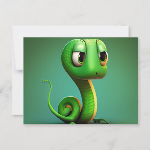 Grüne Schlangenpostkarten Postkarte
