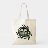 Grüne Schleiereule Tragetasche (Rückseite)