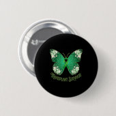 Grüne Schleife Schmetterling Mandala Transplantati Button (Vorne & Hinten)