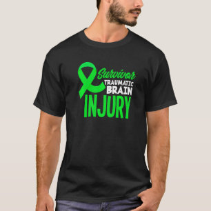 Grüne Schleife Überlebende Traumatisches Gehirnver T-Shirt