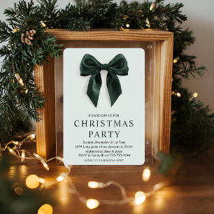 "Grüne Schleife Weihnachtsfeier Elegante Feierta Acryleinladungen