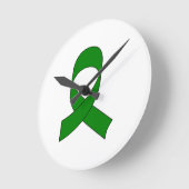 Grüne Schleife Zeichne Runde Wanduhr (Winkel)