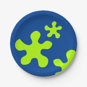 grüne Schleimplatte aus glattem Party, Teller