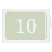 Grüne, schlicht elegante Tischnummer (Vorderseite (Horizontal))
