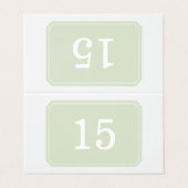 Grüne, schlicht geklappte Tischkarte (Außenseite Aufgefaltet)