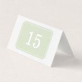 Grüne, schlicht geklappte Tischkarte (Rückseite)