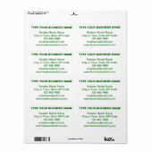 Grüne Schlichte Textmarke für das Versandetikett (Vorne)