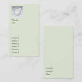 Grüne schlichte Vertikale - Geschäft Visitenkarte (Vorne/Hinten)