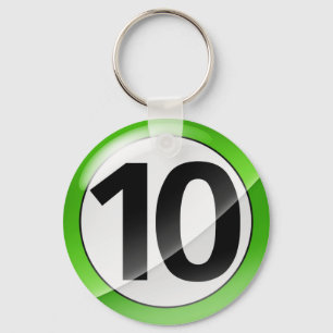 Grüne Schlüsselkette der Nr.-10 Schlüsselanhänger