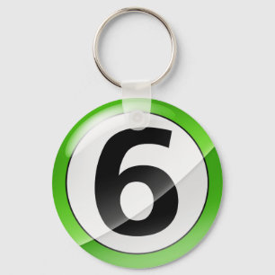 Grüne Schlüsselkette der Nr.-6 Schlüsselanhänger