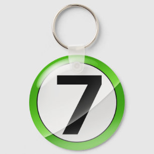 Grüne Schlüsselkette der Nr.-7 Schlüsselanhänger