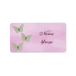 Grüne Schmetterlinge, Adressaufkleber