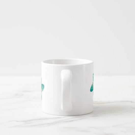 Grüne Schmetterlinge Espressotasse (Rückseite)