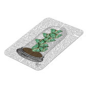 Grüne Schmetterlinge in Bell Jar 2 Magnet (Linke Seite)