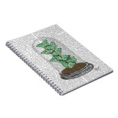 Grüne Schmetterlinge in Bell Jar 2 Notizblock (Rechte Seite)