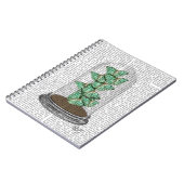 Grüne Schmetterlinge in Bell Jar 2 Notizblock (Linke Seite)