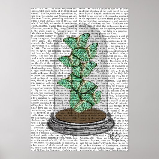 Grüne Schmetterlinge in Bell Jar Poster (Vorne)