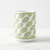 Grüne Schmetterlinge Kaffeepause Tasse (Mittel)