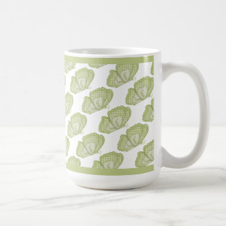 Grüne Schmetterlinge Kaffeepause Tasse