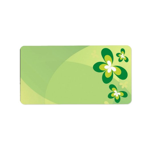 Grüne Schmetterlinge Leere Adressaufkleber (Vorne)