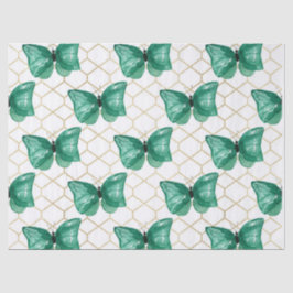 Grüne Schmetterlinge Seidenpapier