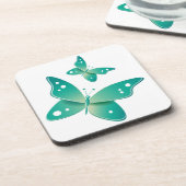 Grüne Schmetterlinge Untersetzer (Linke Seite)