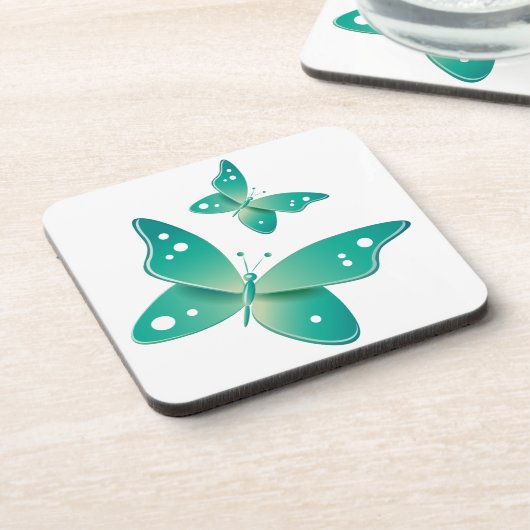 Grüne Schmetterlinge Untersetzer (Linke Seite)