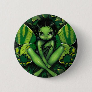 "Grüne Schmetterlings-Fantasie-" Knopf Button