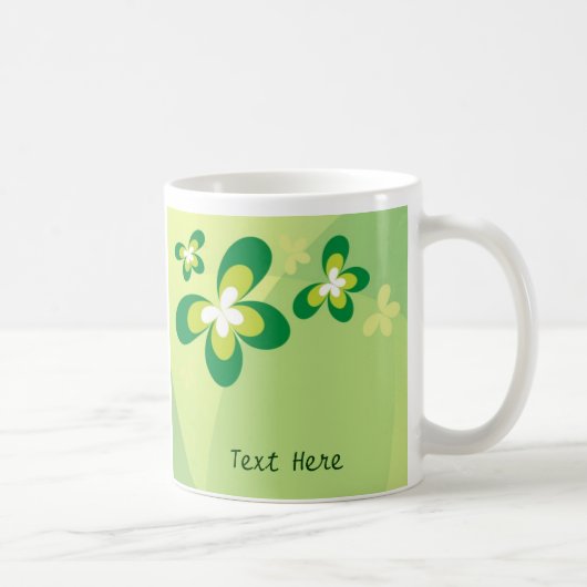 Grüne Schmetterlings-Tasse Kaffeetasse (Rechts)